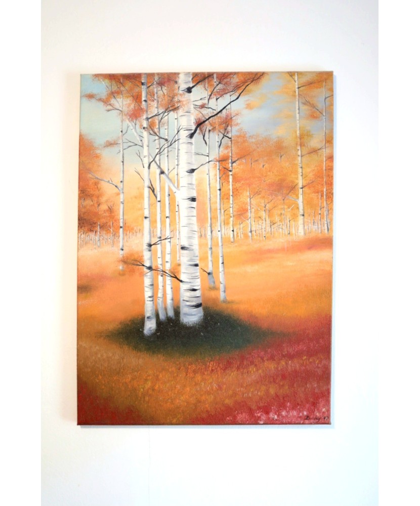 Birch Tree Oil Painting | Elegant Nature-Inspired Wall Art