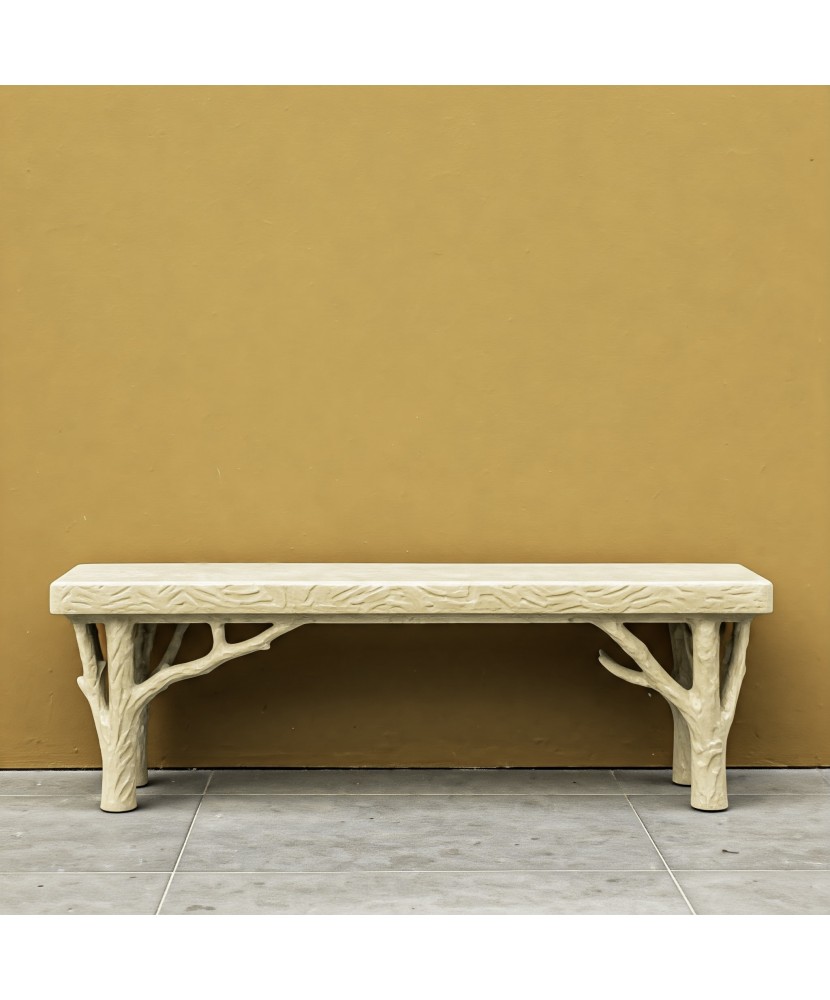Concrete Garden Bench – Wood Look with Weatherproof Durability