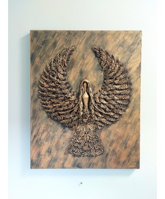 Obraz – plastický reliéf anjela