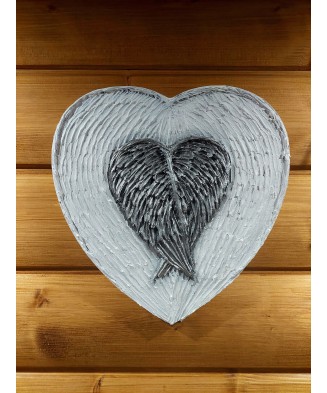 Heart-shaped wings painting - a symbol of protection and love